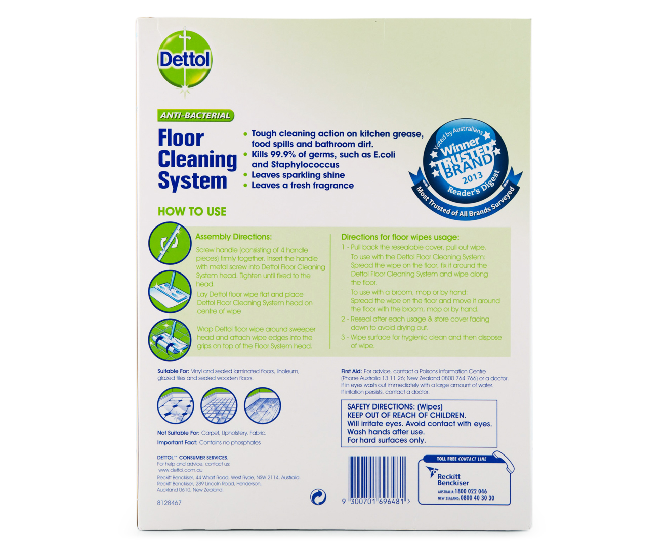 Dettol Anti Bacterial Floor Cleaning System Catch Com Au