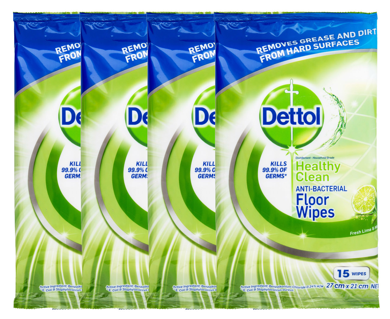 4 X Dettol Anti Bacterial Floor Wipes Refill 15pk Catch Com Au
