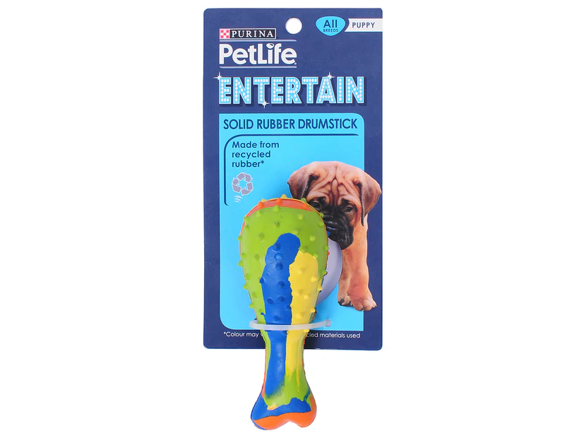 Purina PetLife Solid Rubber Drumstick Toy