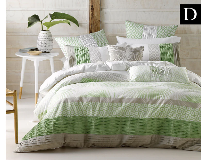 Mod By Linen House Terrazo Double Quilt Cover Set - Green