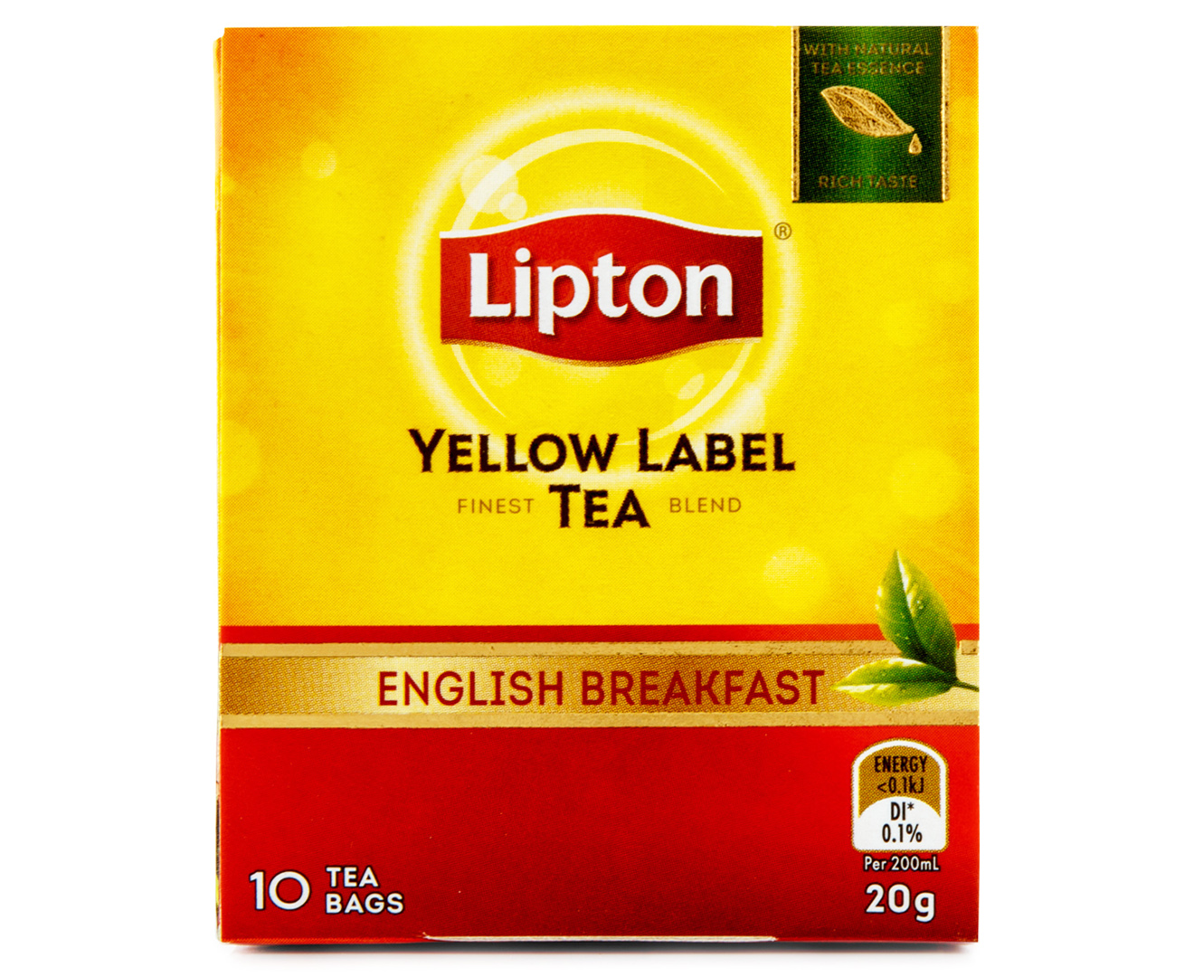 12 x Lipton Yellow Label English Breakfast Tea 10pk | GroceryRun.com.au