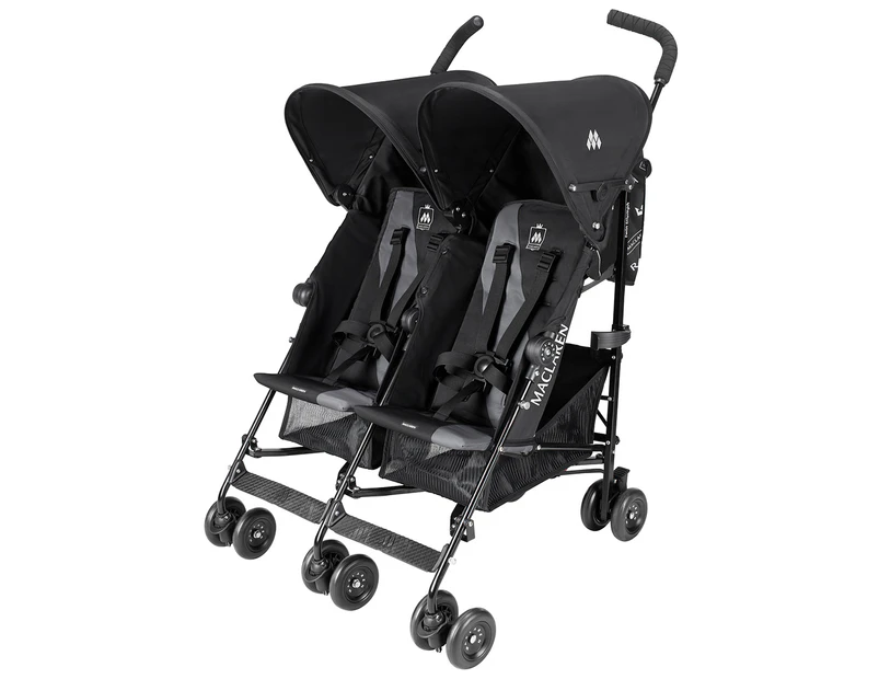 Maclaren Twin Triumph Stroller - Black/Charcoal
