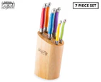 Laguiole Chateau 7-Piece Oak Knife Block Set