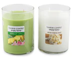 Yankee Candle Large Dual Wick Tumbler Candles 2-Pack - Pineapple Palm/White Linen & Lace