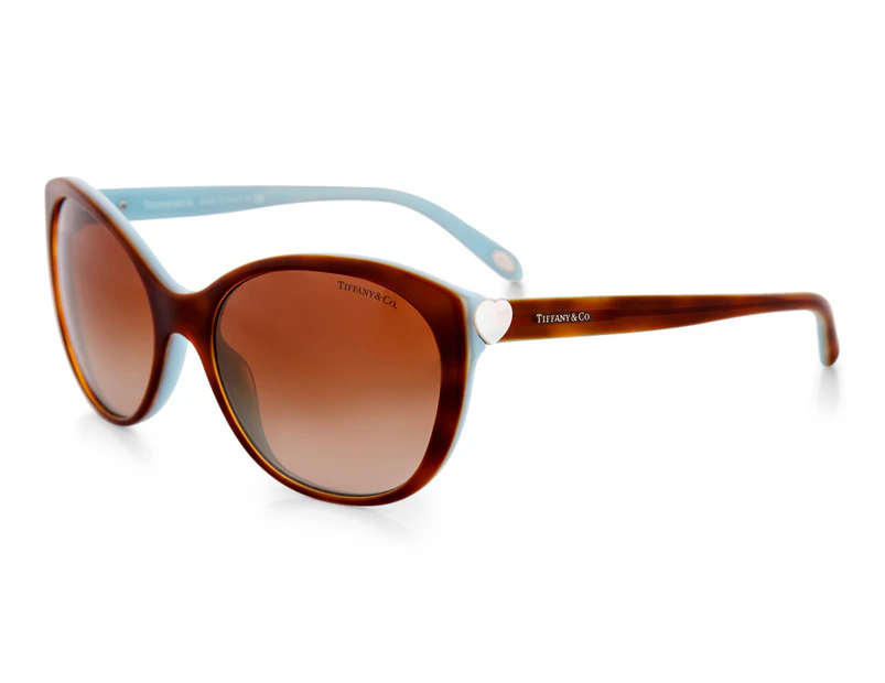 Tiffany & Co. Women's Heart Blue Core Sunglasses - Tortoise/Brown