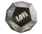 Decorative 18cm Geometric Ball with Inspirational Messages