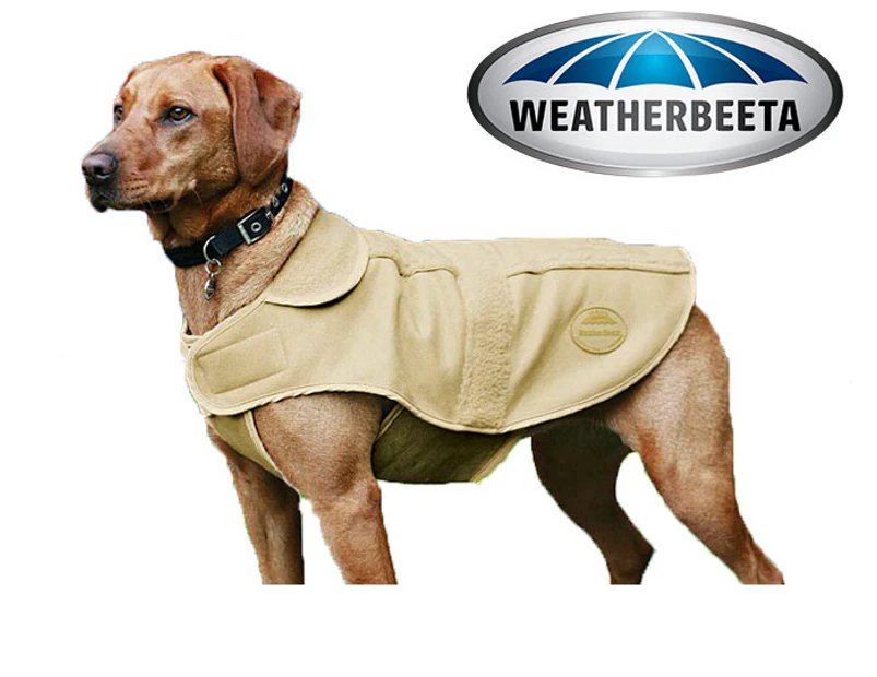 WeatherBeeta Moleskin Dog Coat - Sandstone