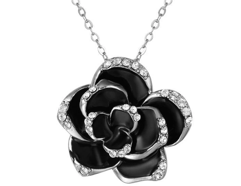 Kiss By A Rose Crystal Necklace