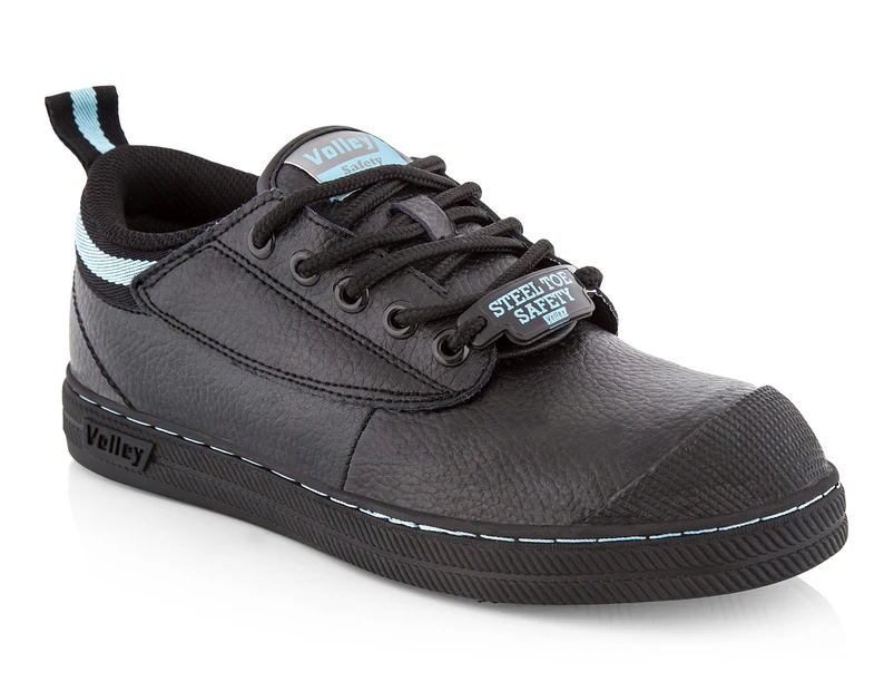Volley Women's Safety Shoe - Black/Blue Leather