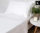Linen House Parousha Cotton 400TC King Sheet Set - White
