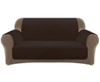Custom Fit 2-Seater Sofa Cover Protector - Coffee