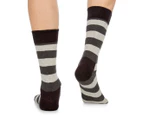 2 x Happy Socks Men's Size 41-46 Stripe Crew Socks - Black