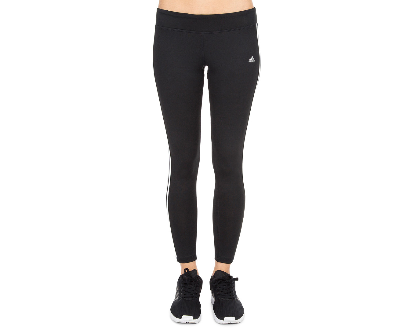 Adidas Women's Climalite Full Length Workout Tights - Black/White