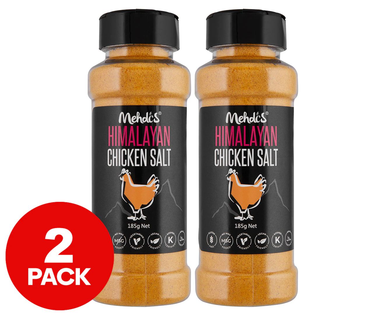 2 x Mehdi's Himalayan Chicken Salt 185g