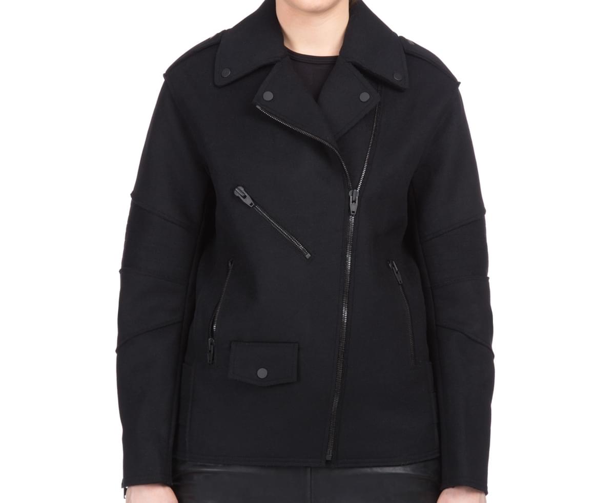 Alexander Wang X H M Women S Wool Blend Biker Jacket Black Catch Com Au