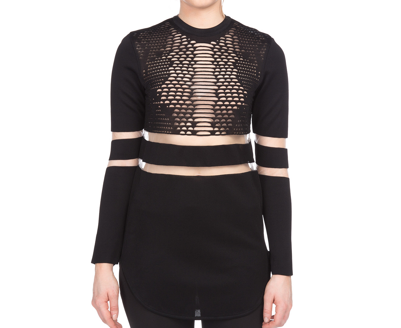 Alexander Wang X H M Women S Perforated Long Sleeve Top Black Catch Com Au