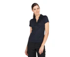 Totally Corporate Women's Short Sleeve Collared Top - Navy