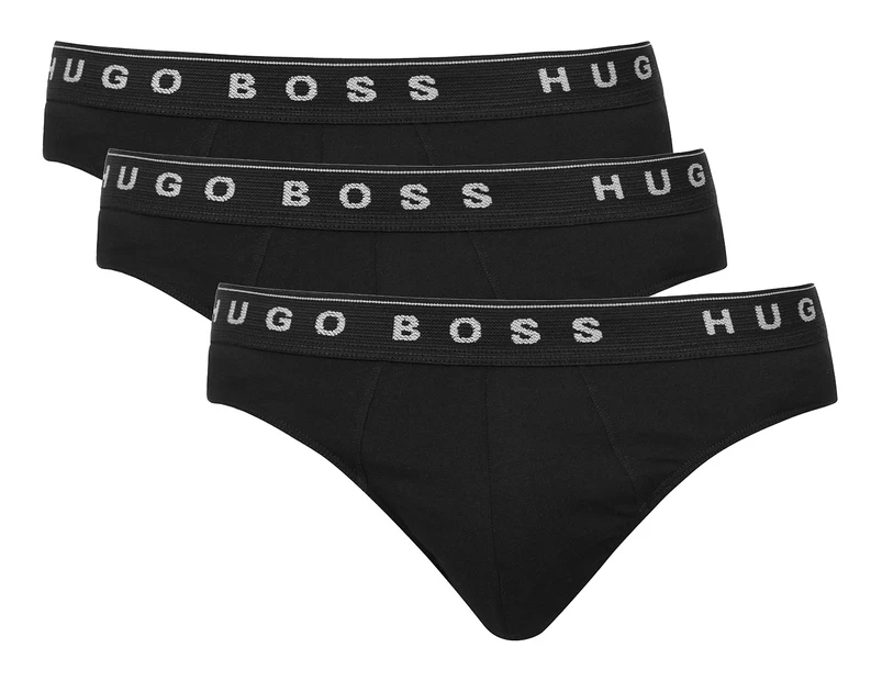 Hugo Boss Men's Stretch Cotton Brief 3-Pack - Black