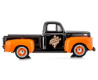 Maisto 1:24 1948 Ford F-1 Pickup & 1958 FLH Duo Glide Harley-Davidson Model Set - Black/Orange