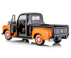 Maisto 1:24 1948 Ford F-1 Pickup & 1958 FLH Duo Glide Harley-Davidson Model Set - Black/Orange