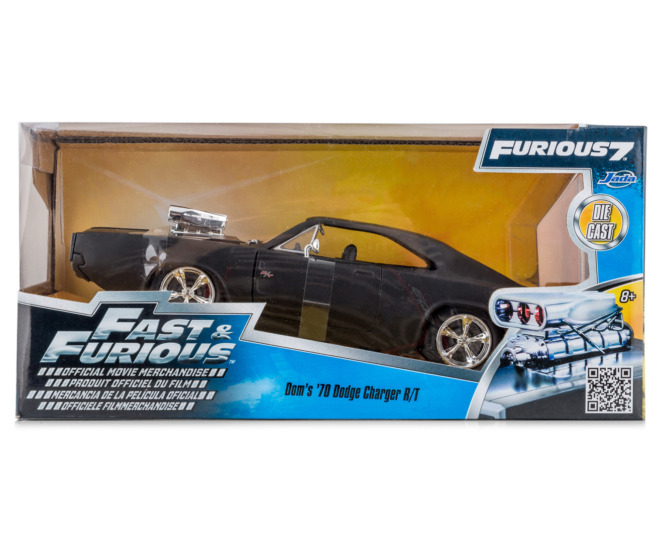 Jada 1:24 Fast & Furious Dom's 1970 Dodge Charger R/T - Black | Catch ...