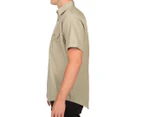 Hard Yakka Men's Permanent Press Short Sleeve Shirt - Green