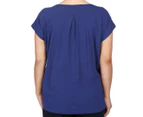 Metalicus Women's One Size Primrose Short Sleeve Tee - Indie Blue Solid