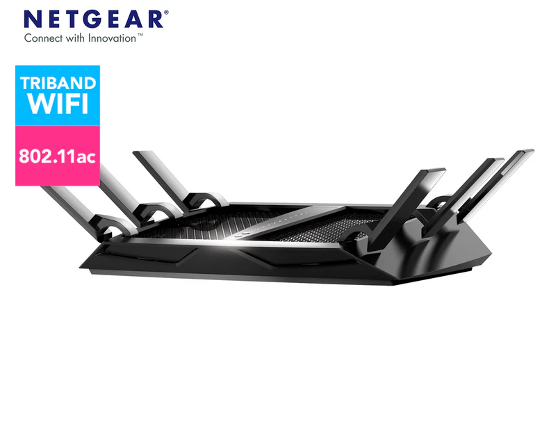 NETGEAR R8000 Nighthawk AC3200 X6 Tri-Band WiFi Router - Black