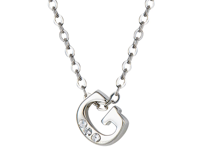 Mestige Crystal Initial Necklace - Letter G