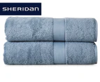 Sheridan Luxury Egyptian Bath Sheet 2-Pack - Smokey Blue