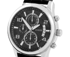 GUESS Men's 43mm Executive Chronograph Watch - Black/Silver