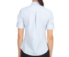Stylecorp Women's Short Sleeve Shirt w/ Adjustable Cuff - Ice Blue