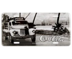 Coca-Cola Landscape Truck Metal Plaque - Black & White
