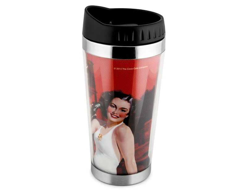 Coca-Cola Pin Up Brunette Thermo Cup - Red