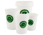 Kikkerland Nesting Measuring Coffee Cups - White/Green