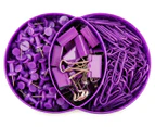 Esselte Kalide Pin & Clip 370-Piece Set - Purple