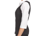 Totally Corporate Women's Zip Front Vest - Charcoal