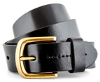 Eclectics Men's Stitch Full Grain Leather Belt - Black