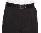 Hard Yakka Comfort Strides Men's Double Pleated Comfort Trouser - Black