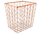 Metallic 38x30x38cm Geometric Baskets - Set Of 2