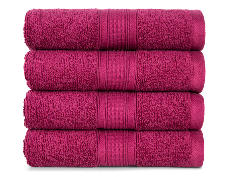 Royal Time 40x60cm Hand Towel 4-Pack - Berry