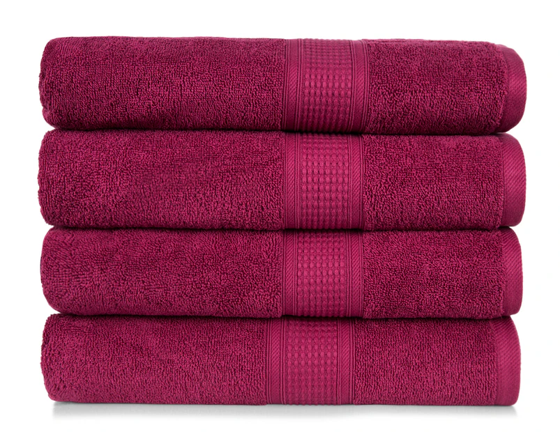 Royal Time 70x140cm Bath Towel 4-Pack - Berry