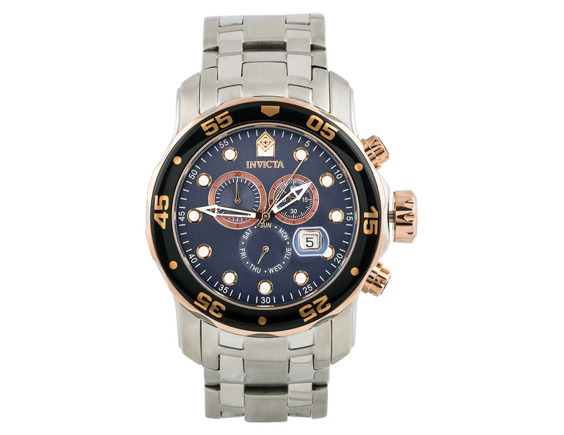 Invicta Men's Pro Diver Collection 48mm Watch - Silver/Blue/Rose Gold