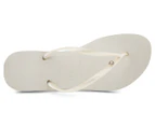 Havaianas Slim Crystal Glamour Metallic Sandal - White