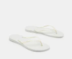 Havaianas Unisex Slim Metallic Thongs - White