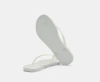 Havaianas Unisex Slim Metallic Thongs - White