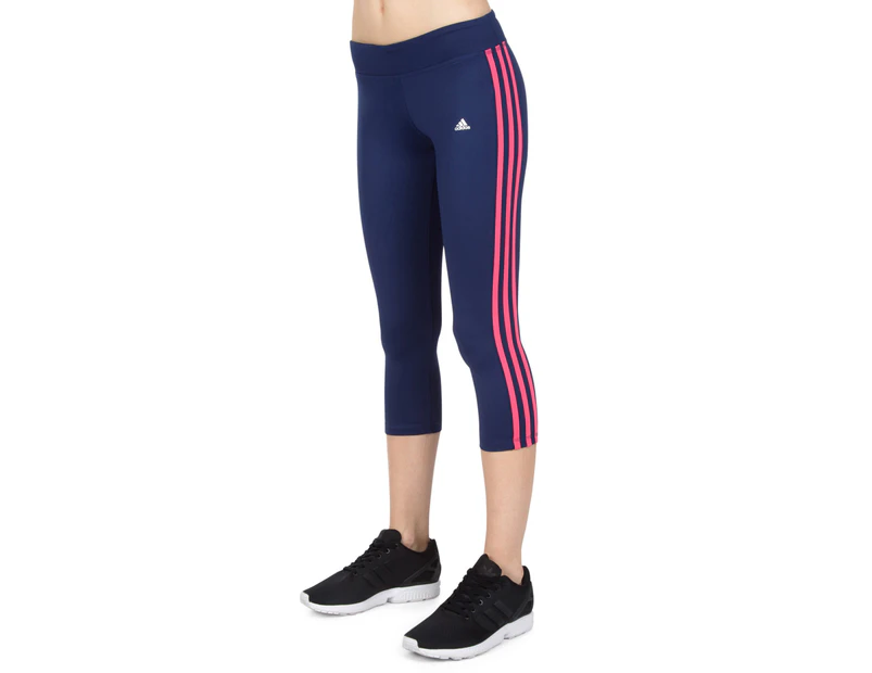 Adidas Women's Climalite Essential 3/4 Tight - Indigo/Pink
