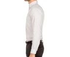 Stylecorp Men's Long Sleeve Dobby Stripe Shirt - Silver