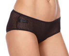 American Apparel Women's Geo Lace Hipster Brief - Black