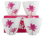 Christopher Vine Design Pink Bird Cage Green Tea Cup Set - White